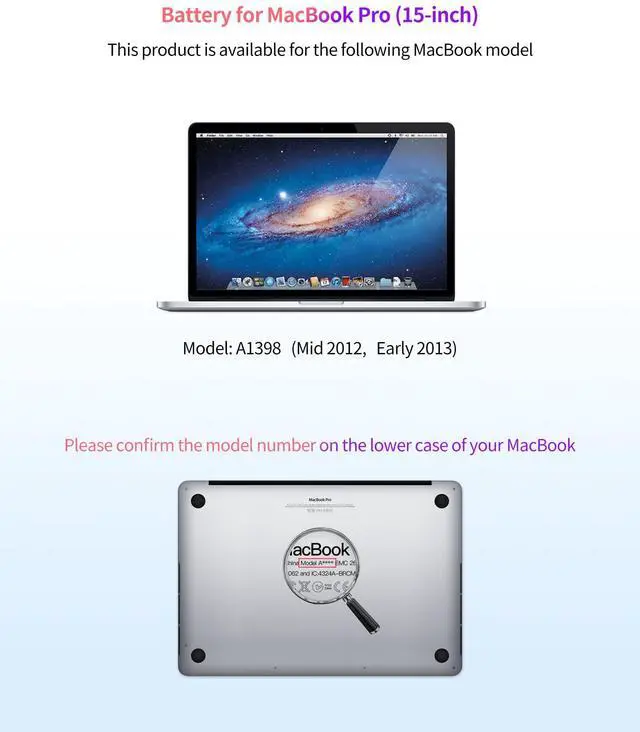 Alt view image 2 of 5 - ASMARK A1417 Battery Replacement for MacBook Pro 15-inch A1398(Mid 2012,Early 2013) Retina