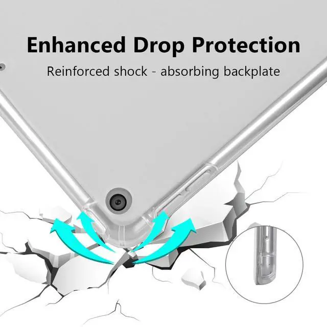 Alt view image 4 of 5 - JOYLAND Cute Blue Bowknot Case for iPad Air/iPad Air 2 9.7 Inch with Pencil Holder Aesthetic Bow Girly White Cover Auto Wake/Sleep Foldable Shockproof Case