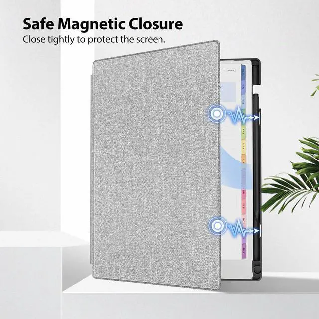 Alt view image 2 of 5 - TiMOVO Case for Remarkable Paper Pro 11.8 Inch 2024, Multiple Viewing Angles Folding Book Folio Case with Pen Holder for Remarkable Paper Pro Color Tablet, Support Auto Wake/Sleep, Denim Gray