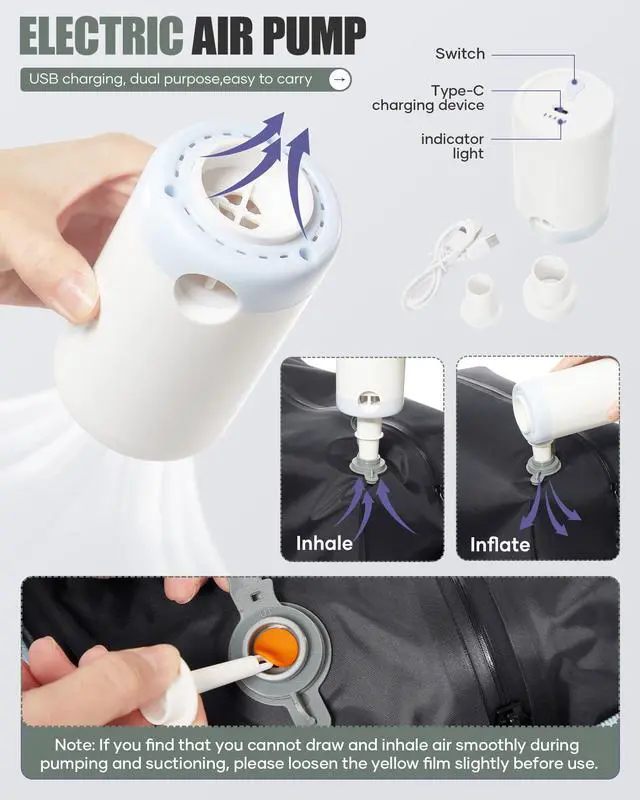 Alt view image 4 of 5 - Travel Vacuum Backpack Air Vacpack Seal Packing Backpack with Pump Storage Vacuum Compression Seal Bags Carrry on Flight Approved Personal Item Compression Laptop Work Back Pack Dark Green