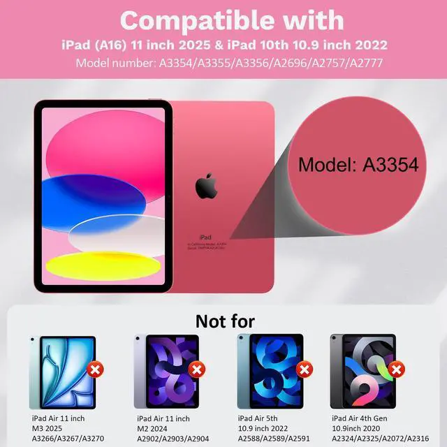 Alt view image 2 of 5 - MoKo Touch Keyboard Case for iPad (A16) 11th Generation 11 inch 2025, iPad 10th Generation 10.9 inch Case with Pencil Holder, 7 Colors Backlit Multi-TrackPad Detachable Bluetooth Keyboard, Water Color