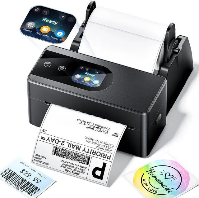 Main image of Phomemo Thermal Label Printer Upgraded with Touchable Screen, Shipping Label Printer for Small Business, 4x6 Wireless Thermal Label Printers for Shipping Package, Compatible with Amazon, Shopify, USPS