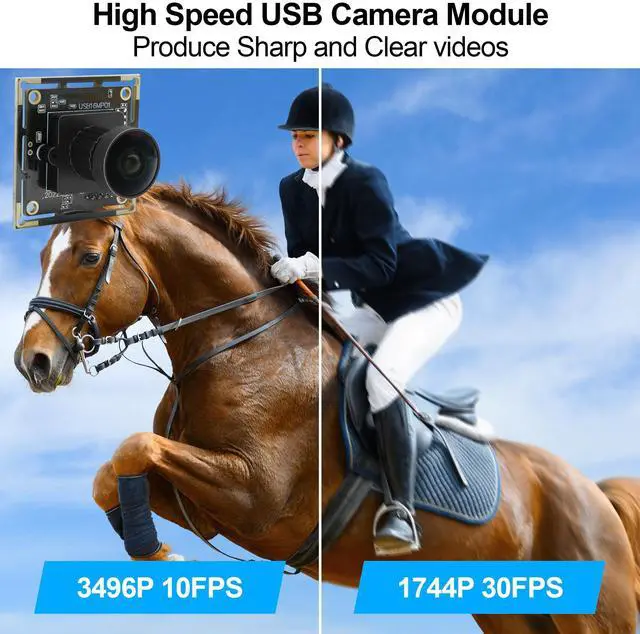 Alt view image 3 of 5 - MMlove 16MP USB Camera Module Lightburn Camera 170° Wide Angle M12 Fisheye Lens with IMX298 Image Sensor Plug&Play Embedded Computer Webcam for HD Video Conference/Laptop/PC/Raspberry Pi