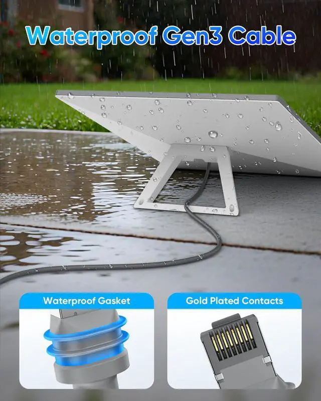 Alt view image 4 of 5 - SUNGUY 33FT Starlink Gen 3 Cable for Starlink Standard Generation 3, Waterproof Replacement Extension Starlink Cord, Satellite Star Link Standard V3 Accessories(33FT/10M)