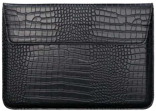 Main image of Seanai Laptop Sleeve For 2025-2023 MacBook Air 15 inch M4 A3241 M3 A3114 M2 A2941 Pro 14 A2442 A2779 A2918 A3112 A3185 A3401 2024-2021 PU Leather Flap Style Case Notebook Bag for Mac Pro 15, Black