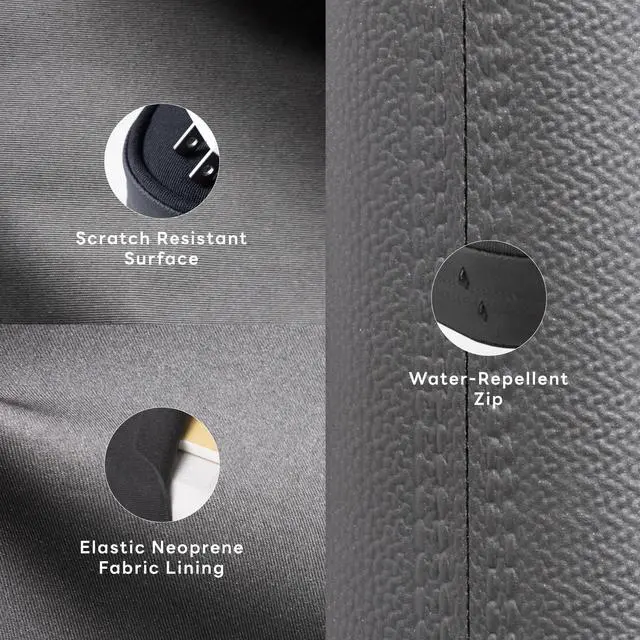 Alt view image 4 of 4 - eiP 13 inch Waterproof Slim Tablet Carring Case, Handle Sleeve Bag for iPad Pro M4 13 Inch, iPad Air 13 Inch, iPad Pro 12.9", MacBook Air 13", Fit Keyboard and Pen, Black