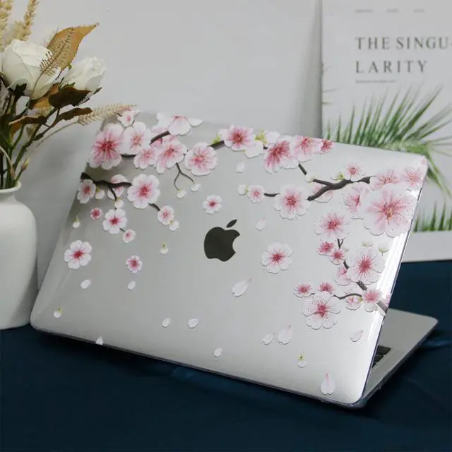 Alt view image 3 of 5 - Teryeefi MacBook Pro 13 Case 2022 2021 2020-2016 Model M2 M1 A2338 A2289 A2251 A2159 A1989 A1706 with Touch Bar Touch ID, Plastic Hard Cover Shell + Keyboard Skin Screen Protector, Cherry Blossoms