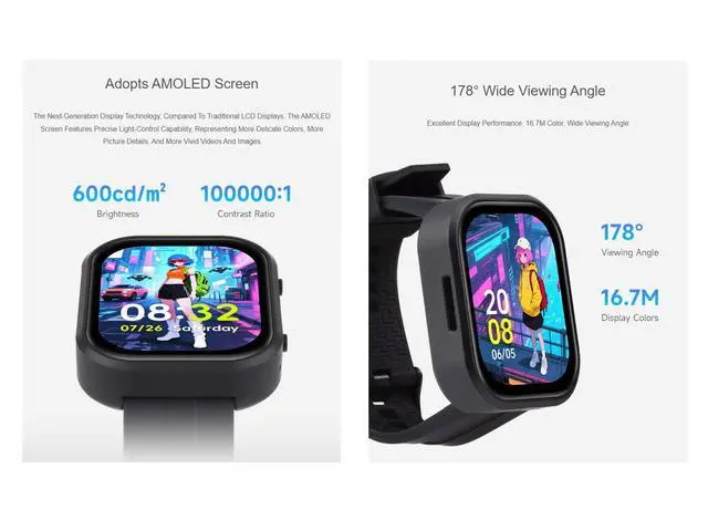 Alt view image 3 of 5 - waveshare ESP32-S3 2.06inch AMOLED Touch Watch Development Board Based on ESP32-S3R8 Microcontroller, Supports Offline Voice Recognition and AI Speech Interaction