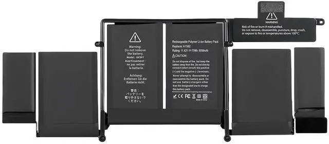 Main image of Jbery Replacement Battery A1502 A1582 for Apple MacBook Pro Retina 13 A1493 [Early 2015 - Mid 2015, Mid 2014, Early 2013 - Late 2013] - Long Lasting [71.8Wh/11.43V]