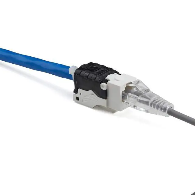 Alt view image 5 of 5 - TRUE CABLE Cat6A Toolless Keystone Jack, Unshielded (UTP), PoE++ (4PPoE) 100W, UL Listed, ETL Verified, ANSI/TIA Certified, Modular RJ45 Female, White, 12 Pack