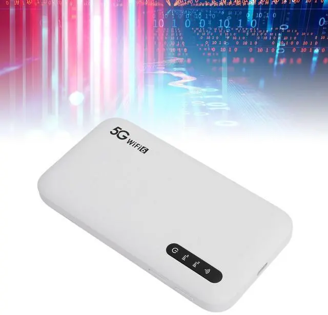 Alt view image 3 of 5 - 5G Wi Fi 6 Mobile Hotspot, 2.77Gbps High Speed Hotspot Router, 16 Devices Support, Portable 6100mAh Wi Fi Hotspot Router with SIM Card Slot for Phone Tablet