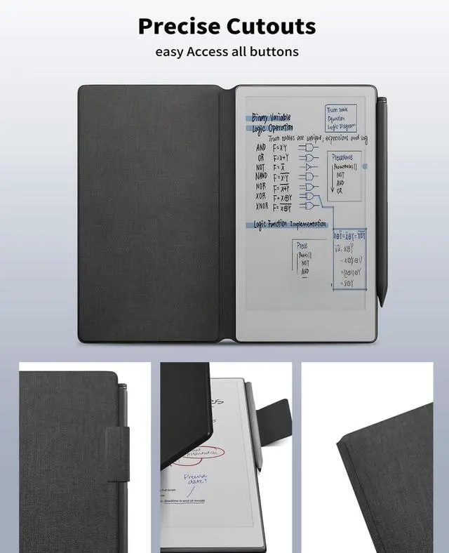 Alt view image 4 of 5 - Case for Remarkable Paper Pro Move,NOUKAJU Magnetic Protection Cover,Drop-Resistant,Anti-Scratch,Protection Case for Remarkable Pro Move Paper Tablet 7.3inch(Black)