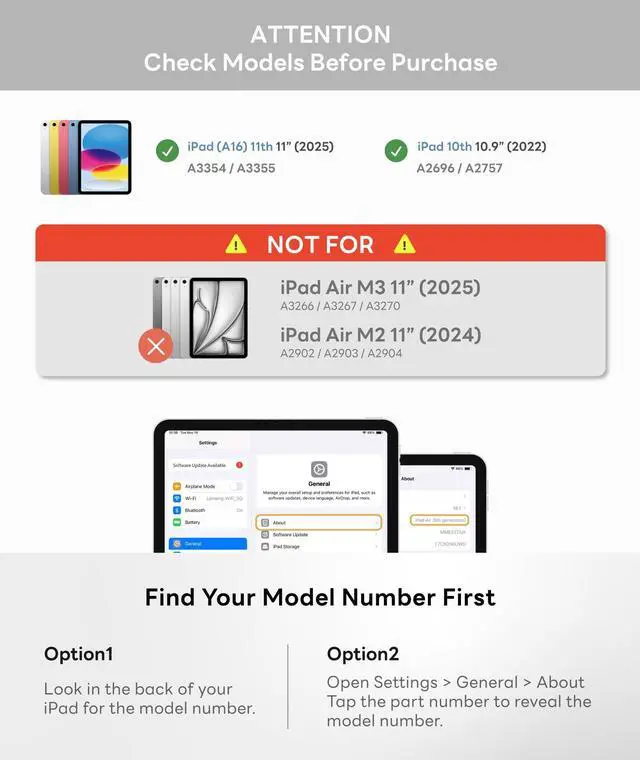 Alt view image 2 of 5 - EIP Magnetix Keyboard Case for iPad (A16) 11th/10th Generation (2025/2022), with Patented Stylus Shortcuts, Protective, Adjustable Hinge Stand, Detachable Case, 7 Color Backlight