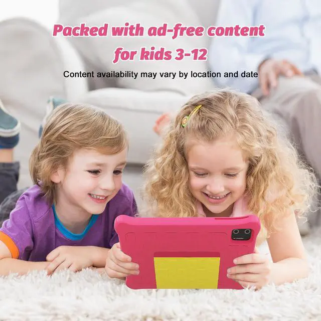 Alt view image 5 of 5 - URAO Kids Tablet, Android Tablet for Kids 7 inch Quad-Core with Case, 32GB 128GB TF Card Expandable for Toddler Children, Parental Control, Dual Camera, WiFi,Gift