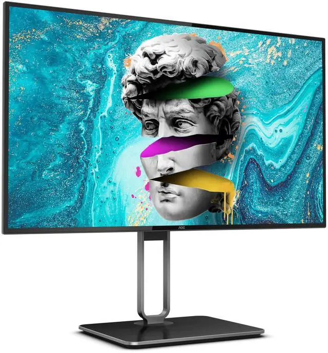 Alt view image 2 of 5 - AOC U27U2DP 27" 4K Frameless Monitor, UHD 3840 x 2160, KVM, RJ45, USB-C Docking, Height Adjustable Stand