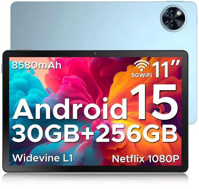 Main image of DOOGEE U11 Pro Android 15 Tablet, 11 inch Tablet,30GB+256GB/2TB TF Octa-Core,90Hz Display, 8580mAh,1080P, Bluetooth 5.0+5G WiFi,Widevine L1,13MP+5MP, Face ID/OTG