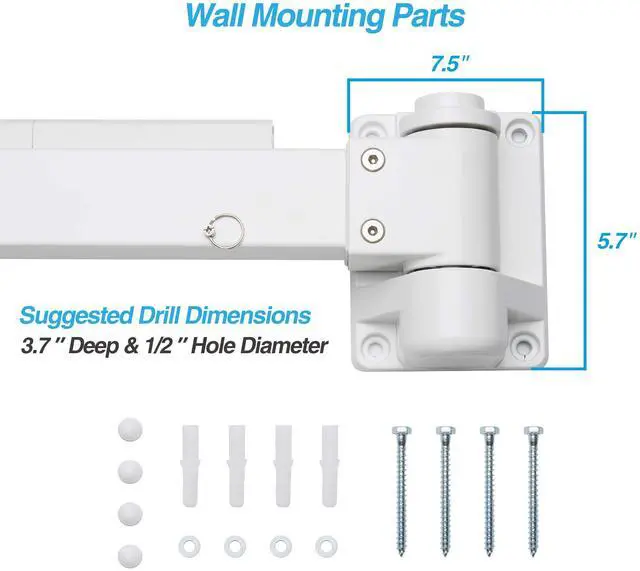 Alt view image 3 of 5 - AVLT Medical Grade 17.6 lbs Monitor Wall Mount - Mounts Ultrawide Monitor on 74" Long Extension Full Motion Height Adjustable Arm - for Healthcare and Maintenance Area
