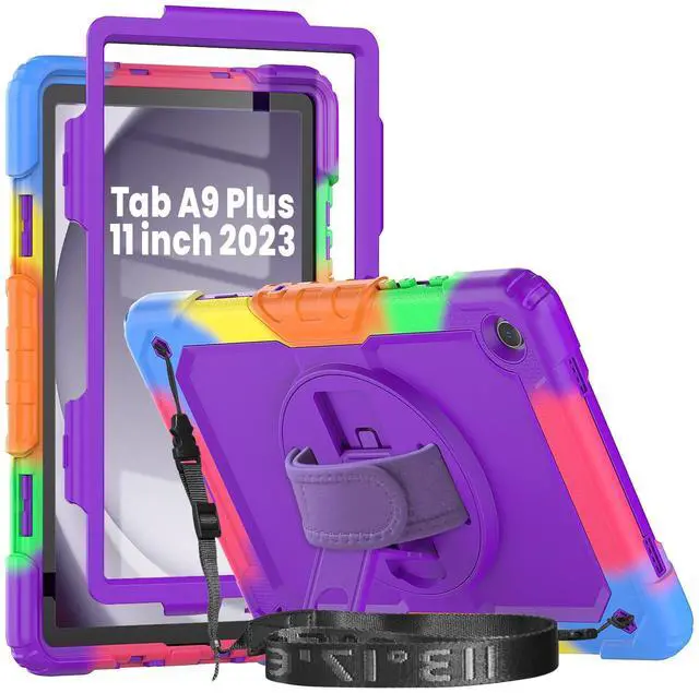 Main image of Herize Case for Tab A9 Plus 11 Inch with Screen Protector | SM-X210/X215/X216 Case for Kids Girls | Shockproof Rugged Protective Cover with Stand Hand Grip Shoulder Strap for Samsung Galaxy Tab A9+