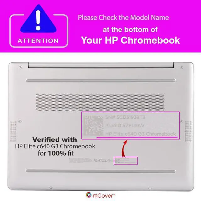 Alt view image 3 of 5 - mCover Case ONLY Compatible for 2022 2023 2024 14-inch HP Elite c640 G3 Chromebook Enterprise Laptop Computers (NOT Fitting Any Other HP Models) - Aqua