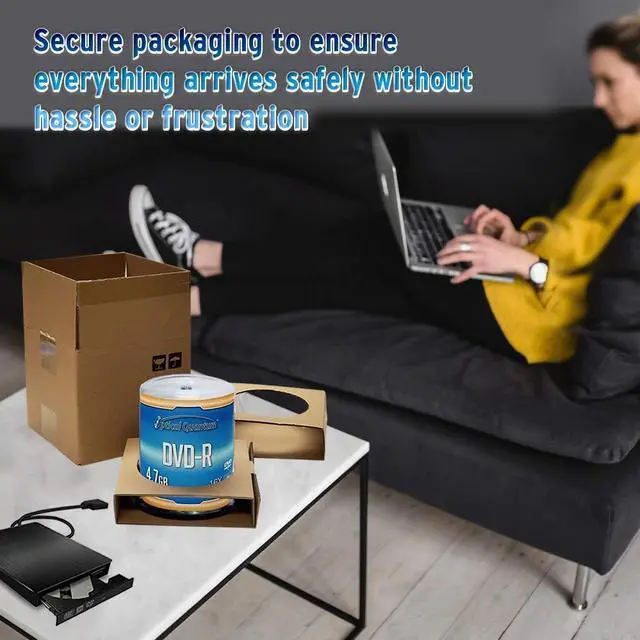 Alt view image 3 of 5 - Optical Quantum DVD-R 4.7GB 16X White Inkjet Printable Hub Printable  100pk Cake Box (FFP), 100 Discs