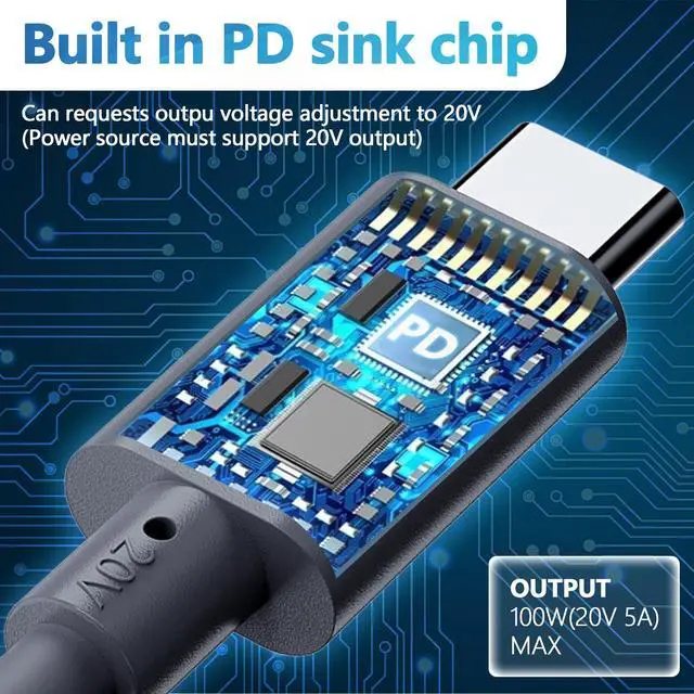 Alt view image 3 of 5 - ABOUSHE Starlink Mini Cable 6.5FT, USB C to DC Power Cable 100W Input USB Type C to DC Cable for Starlink Mini Work with 65W+ Power Bank and PD Charger Waterproof