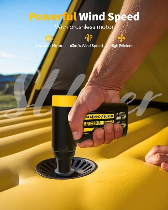 Alt view image 2 of 4 - NEVERLAND Compressed Air Duster - 240000RPM Electric Duster, 8-Gear Rechargeable Air Blower, Replace Canned Air, Cordless Mini Turbo Fan Jet Blower for Computer, Keyboard, Home, Car Cleaning & Outdoor