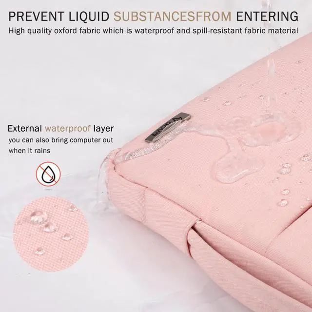 Alt view image 3 of 5 - Voova 15.6 16 Inch Laptop Sleeve Case Compatible with MacBook Pro 16 M1/M2/M3/M4 Max 2019-2025, 15.6-16 Hp Lenovo Acer Asus, Waterproof Slim Computer Bag Cover with Handle, Pink