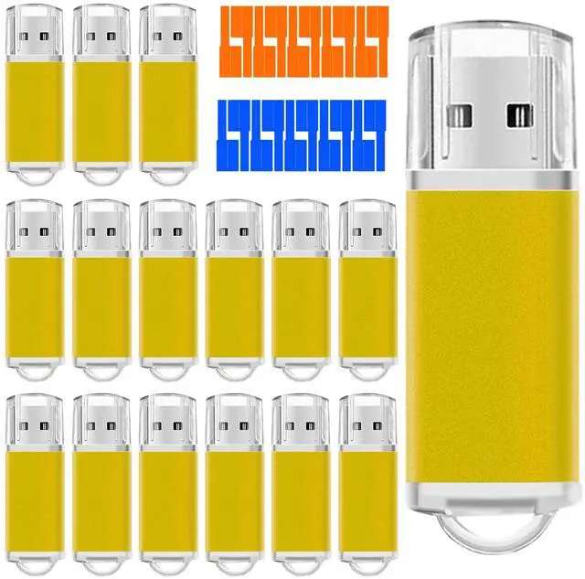 Main image of Nicepicten 16GB USB Flash Drive 20 Pack Zip Drive USB 2.0 Flash Drives 16GB Memory Stick Jump Thumb Drives for Data Storage (Yellow)