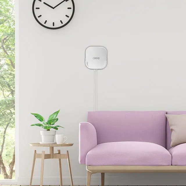 Alt view image 2 of 5 - Huafly 3Pcs Screwless Wall Mount Bracket for eero 7 WiFi, VHB Stick On Holder, Strong Adhesive Holder, No Tools No Drilling No Hole-White (eero 7 Mount,3Pcs)