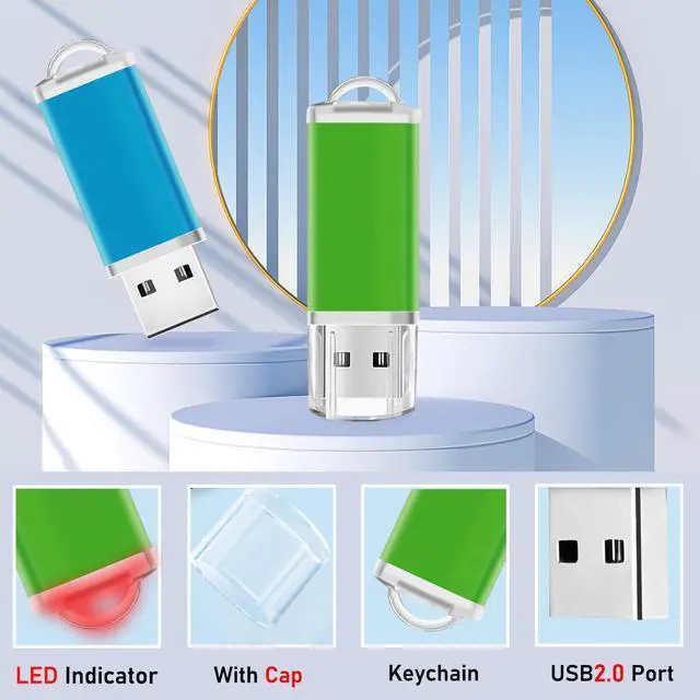 Alt view image 3 of 5 - Nicepicten 16GB USB Flash Drive 20 Pack Zip Drive USB 2.0 Flash Drives 16GB Memory Stick Jump Thumb Drives for Data Storage (Yellow)