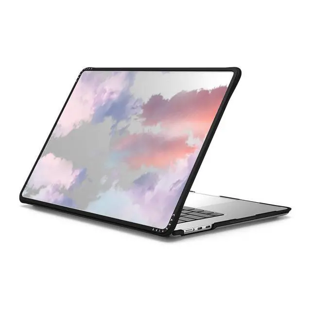 Alt view image 2 of 2 - CASETiFY Impact MacBook Air 15" (M2-M4) Case [Cushioned Impact Corners/Scratch-Resistant/Anti-Slip Grip] - Clouds - Clear Black