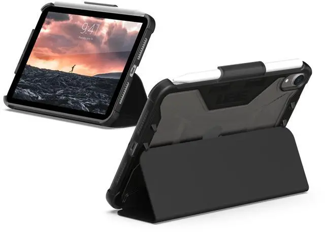 Main image of URBAN ARMOR GEAR UAG Designed for iPad mini Case (6th Gen, 2021) [8.3-inch Screen] Rugged Translucent Featherlight Multi-Angle Viewing Folio Stand with Pencil Holder Plyo Protective Cover, Ice