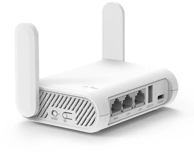 Main image of GL.iNet GL-SFT1200 (Opal) Secure Travel WiFi Router & Router Holder Wall Mount with Screws