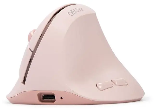 Main image of DeLUX Ergonomic Mouse Wireless for Small Hands, Rechargeable Vertical Mouse, Lightweight, 4000DPI, 6 Buttons, 2.4G+BT5.2 Dual-Mode for Carpal Tunnel, for Window, macOS, Laptop (M618Air-Pink)
