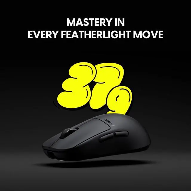 Alt view image 3 of 5 - Pulsar Gaming Gears X2H Crazylight Wireless Gaming Mouse, Ultra Lightweight 1.30 oz (37g), Optical Switch, 32000 DPI, 750 IPS, XS-1 Sensor, 8k Compatible (Jet Black)
