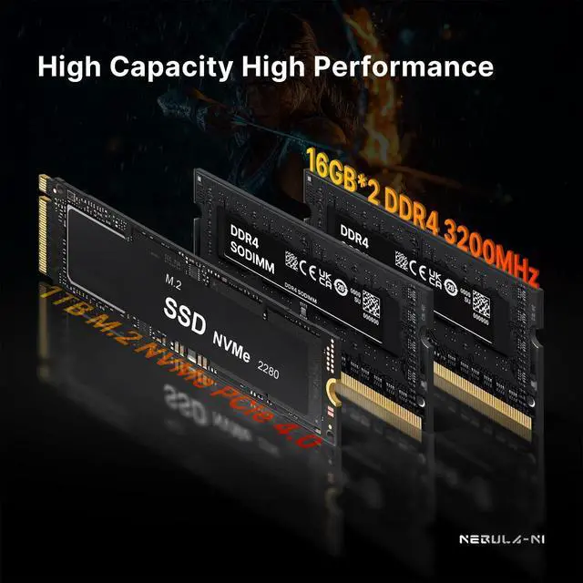 Alt view image 4 of 5 - origimagic N1 Lite Mini PC Ryzen 7 5700U, 32GB RAM 1TB NVMe SSD Mini Computers, Wi-Fi 6E(AX210)/BT 5.2/2.5G LAN/Full Function USB-C, Compact Office, Home, Business Mini Desktop PC