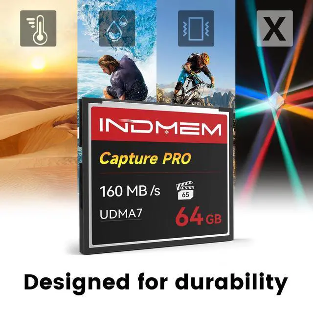 Alt view image 5 of 5 - CF Card 64GB Memory Card High Speed UDMA Up to 160MB/s Camera Cards Designed for Photographers & Videographers,Support High-Speed Continuous Shooting or 4K Video Recording