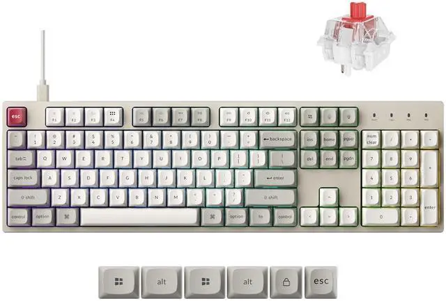 Main image of Keychron C2 Pro Wired Mechanical Keyboard with 8K Hz Polling Rate, Full Size Custom RGB Backlit Hot-Swappable, Non-Shine Through PBT Keycaps Compatible with Mac Windows Linux