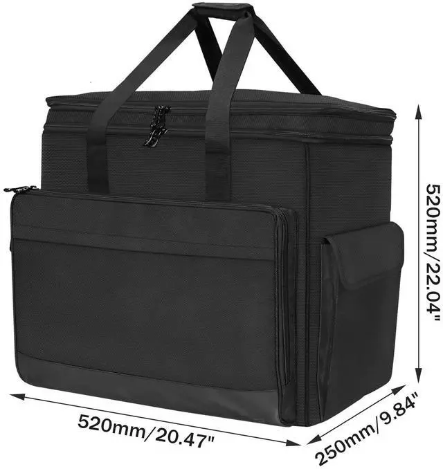 Alt view image 3 of 5 - XIDIHF Double-Layer Desktop PC Tower Carrying Case, Travel Storage Bag for Computer Chassis, Keyboard, Mouse, Cables, and Accessories, Bag Only, Black