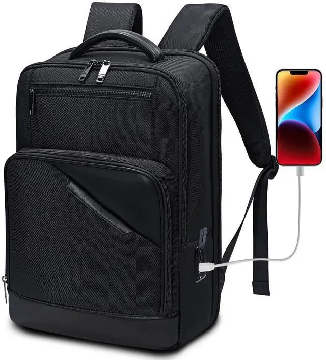 Main image of KINGSLONG Backpack Bookbag Daypack Business: Carry Back Pack Bag fit For 15.6 inch Laptop Computer for School College Travel Work Men Women Water Resistant Lightweight Black3