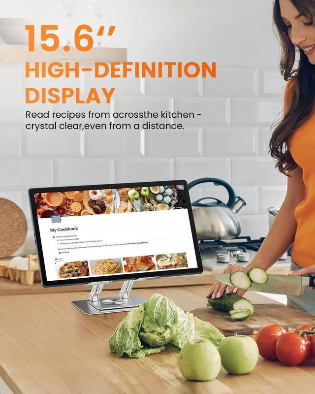 Alt view image 2 of 5 - HOOGEE 15.6 Inch Pro Tablet Android 14 Large Tablets 2025 Helio G99 Octa-Core 12GB+256GB, 1TB Expandable, 1080P 12000mAh 30W Fast Charge (Inches, 15.6, Blue, 256, GB)