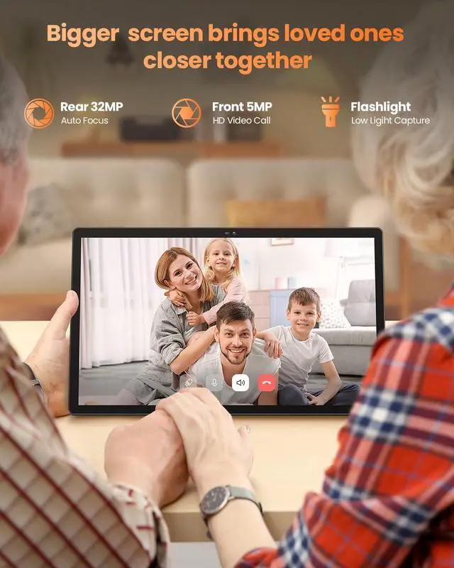 Alt view image 3 of 5 - HOOGEE 15.6 Inch Pro Tablet Android 14 Large Tablets 2025 Helio G99 Octa-Core 12GB+256GB, 1TB Expandable, 1080P 12000mAh 30W Fast Charge (Inches, 15.6, Blue, 256, GB)