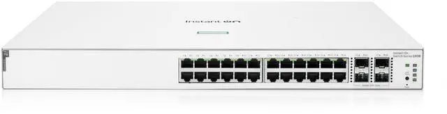 Main image of HPE Networking Instant On Switch Series 1930 24-Port Gb Smart-Managed Layer 2+ Ethernet Switch with PoE | 24x 1G | 4X SFP+ | 24x CL4 PoE 195W | US Cord (JL683B#ABA)