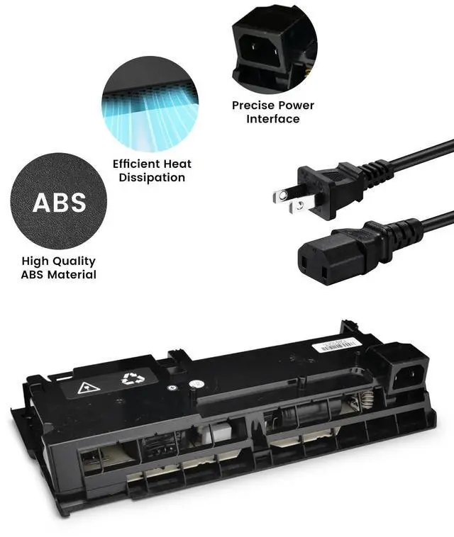 Alt view image 4 of 5 - LHM for PS4 Pro Power Supply Replacement ADP-300ER/N15-300P1A with Power Cord, for CUH-71xx Series Host Source Replacement
