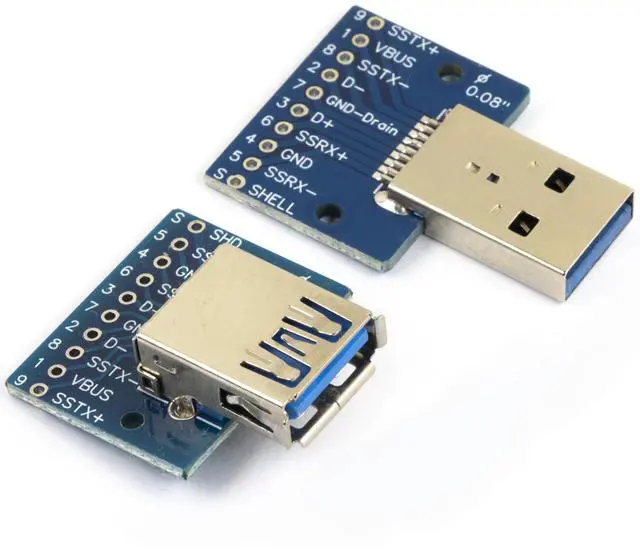 Alt view image 5 of 5 - yddmyo 14pcs USB Breakout Board Kit - Type A & C, 2.0 & 3.0, Male & Female Connectors