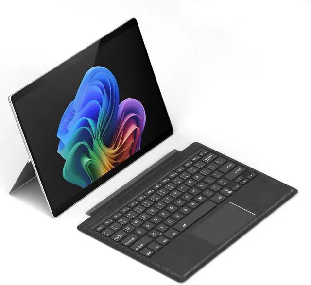 Main image of Junfire Detachable Keyboard for Microsoft Surface Pro 11/10/9/ProX (13-inch,2024/2022), 7-Color Backlit Wireless Keyboard with Touchpad, 14 Shortcut Keys, 30H Battery  Magnetic & Slim Design, Black