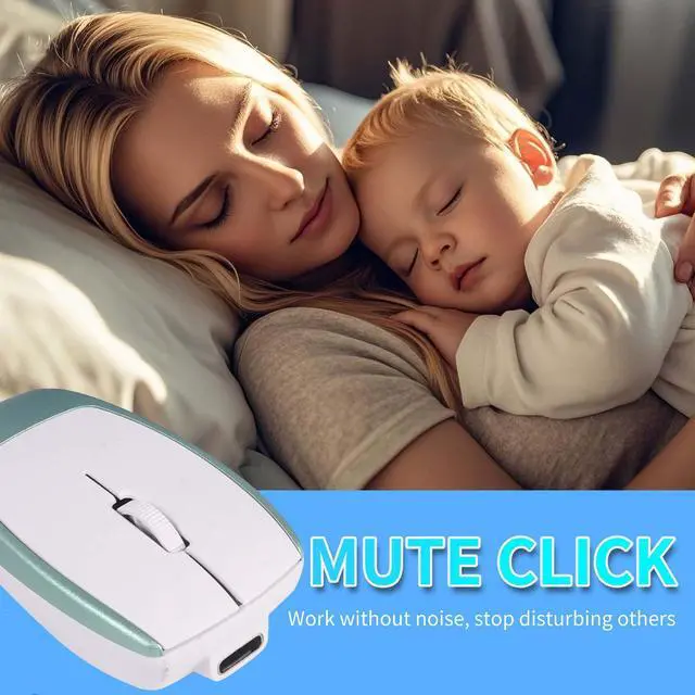 Alt view image 4 of 5 - Wireless Bluetooth Mouse with Card Reader (Up to 2TB) Mini Portable Lightweight Silent Rechargeable Optical Cordless Mice for PC Laptop Tablet Smartphone Android Windows Girl Boy Gift Green