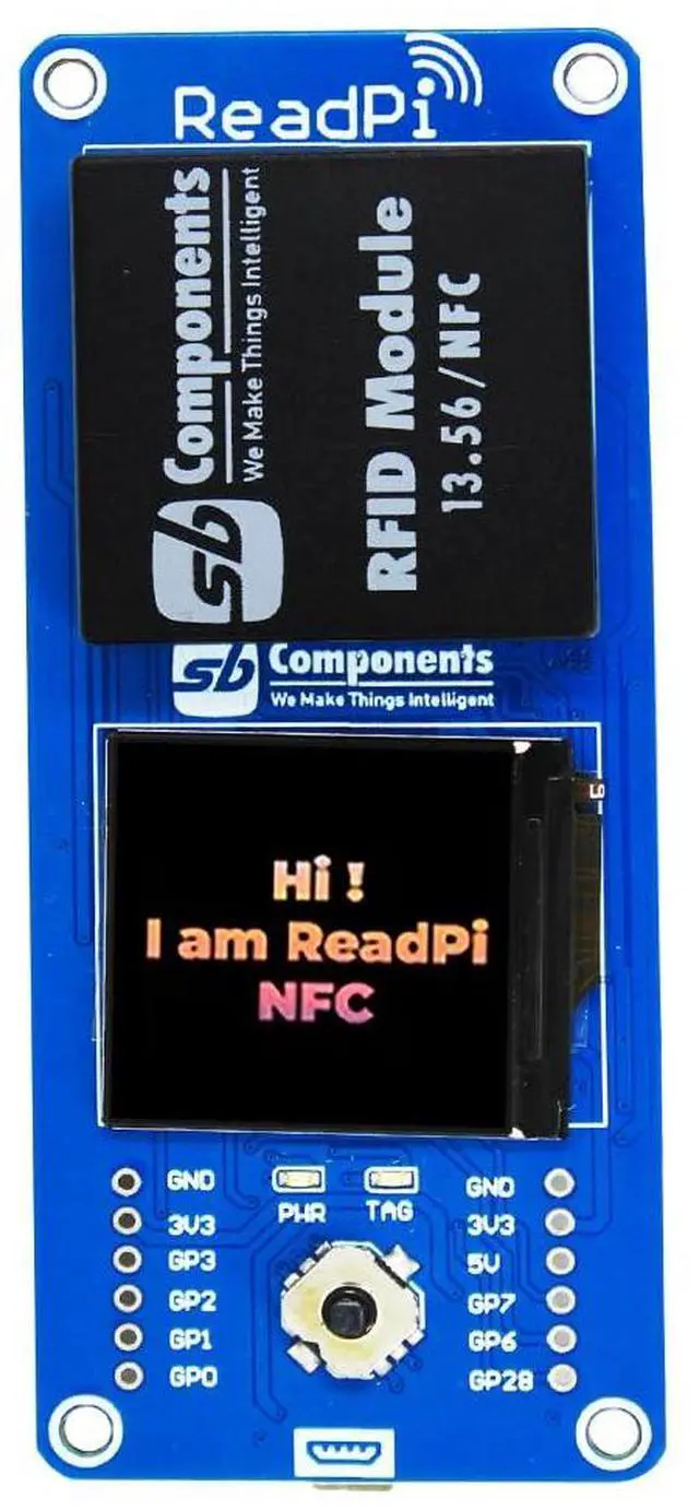 Alt view image 2 of 5 - sb components ReadPi - An RFID/NFC Reader Powered with Raspberry Pi Pico W (ReadPi NFC - 13.56MHz)