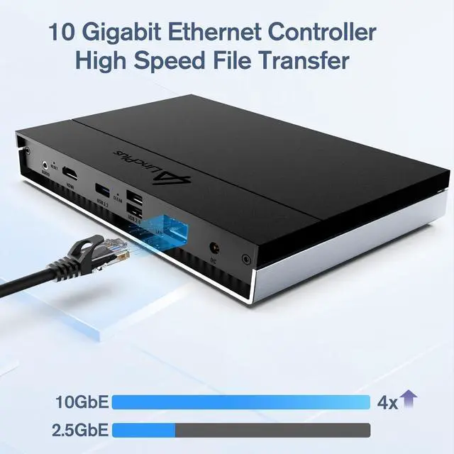 Alt view image 4 of 5 - LincStation N2 6-Bay NAS Storage - Intel N100 4-Core | 10GbE | 16GB LPDDR5 | 128G eMMC | 2x2.5 SATA HDD + 4xM.2 NVMe Slots | 2-Year Warranty | 4K HDMI | Network Attached Storage (Diskless)