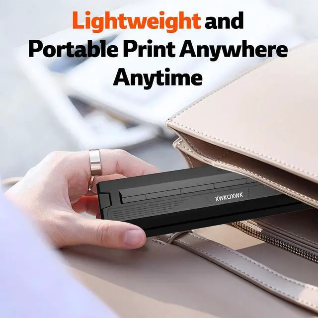 Alt view image 3 of 5 - Portable Printers Wireless for Travel,Inkless Thermal Bluetooth Mini Printer Compatible with Android,iOS&Laptop,Support 8.5" X 11" US Letter&A4,Portable Small Mobile Travel Printer for Home (T11)